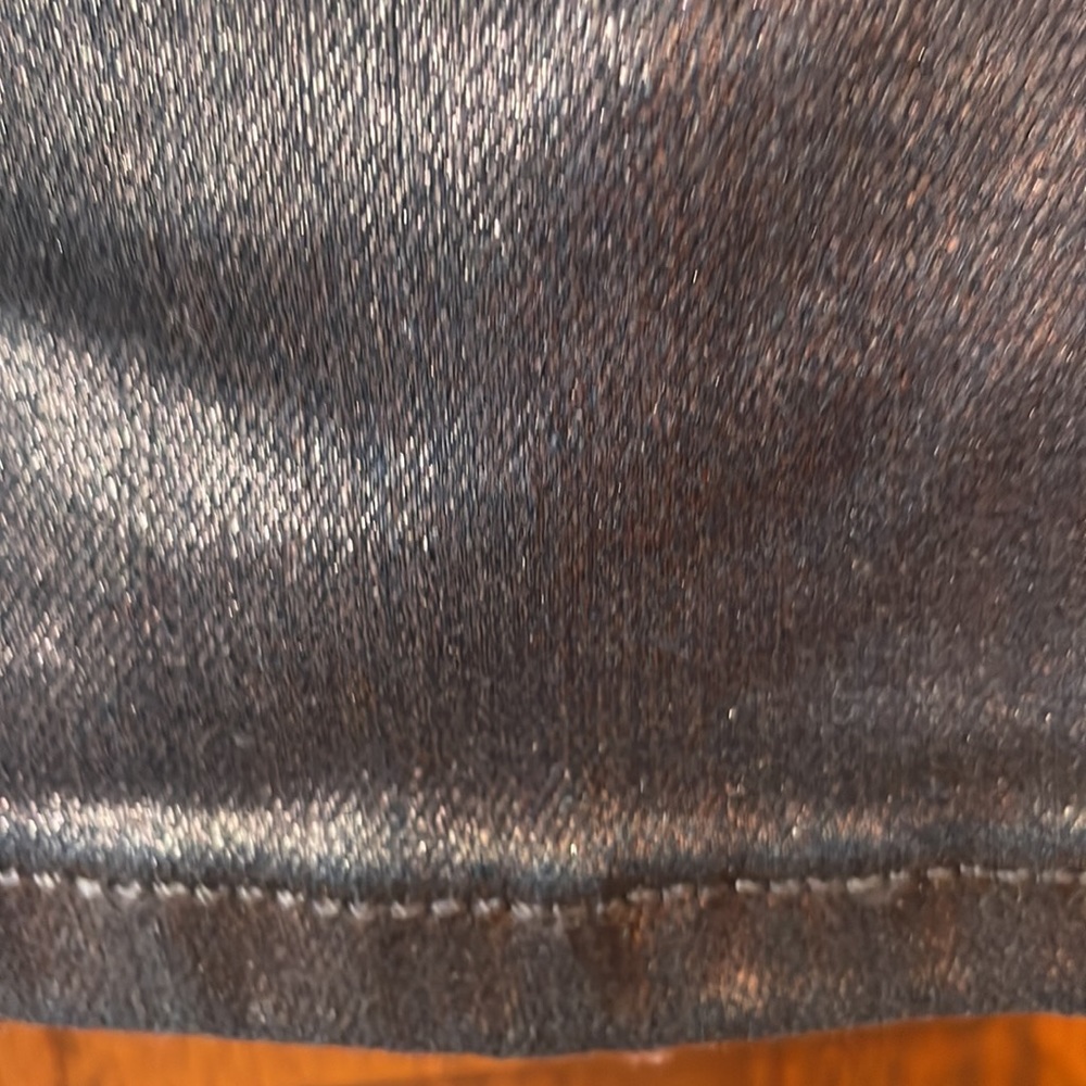 LANDS END 8 tall coated BLUE jeans 5 pocket high rise NWOT slim - Picture 14 of 14
